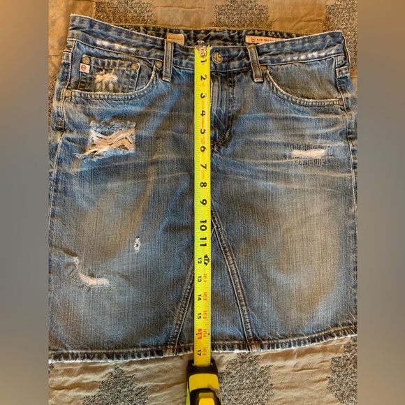 Free People Anthropologie Adriano Goldschmied Denim Skirt AG Jeans - Picture 10 of 10